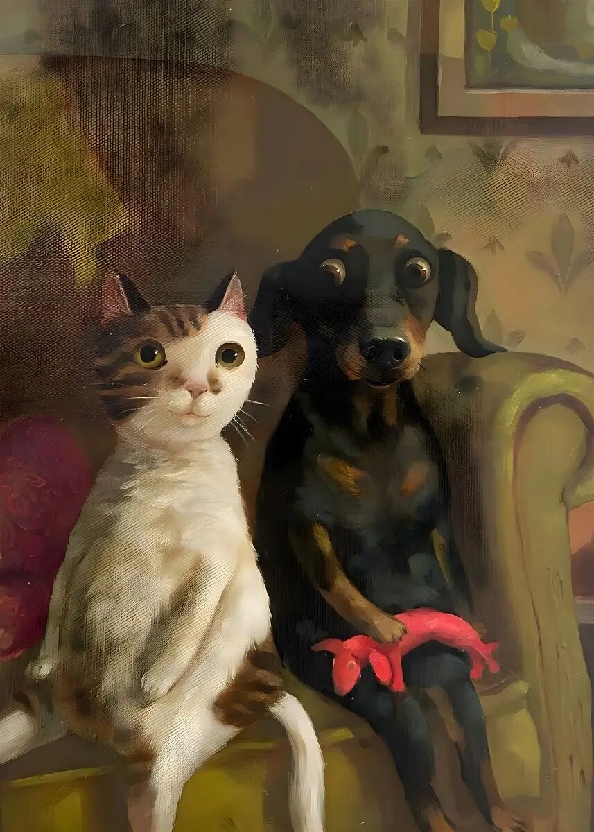 

Картина на холсте с животными, современная печать