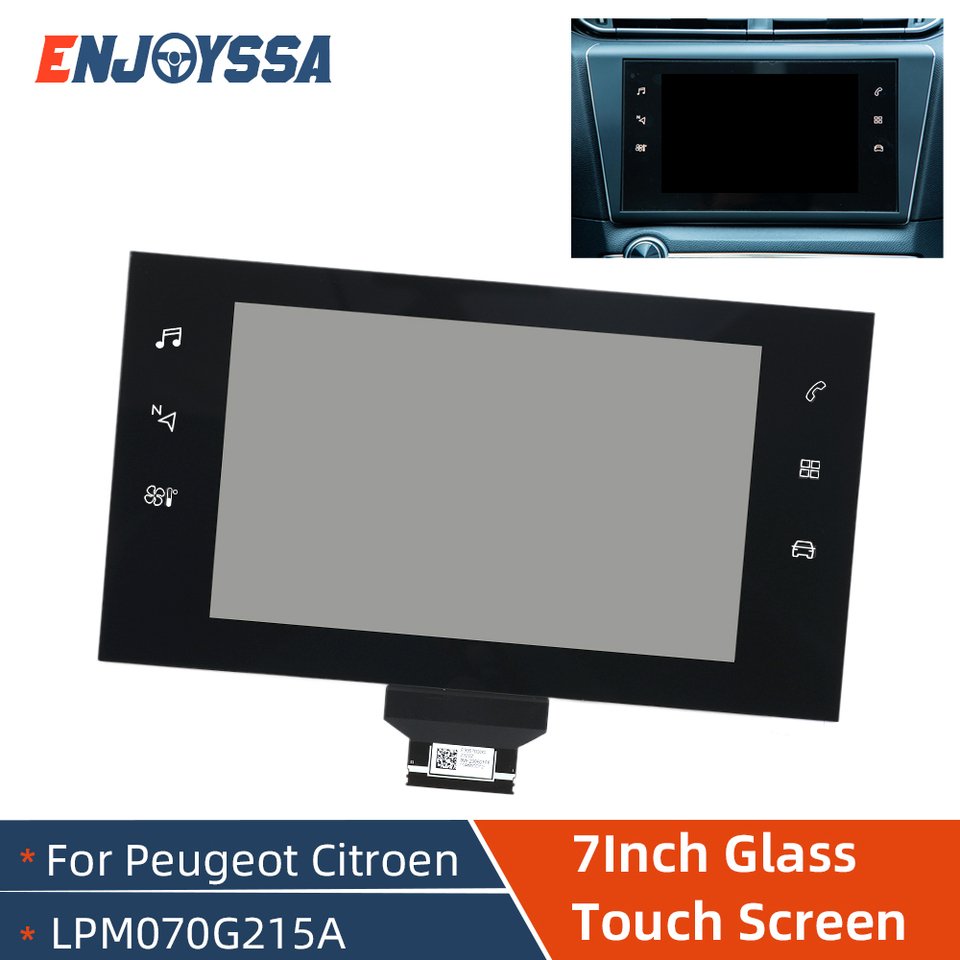 

LPM070G215A НОВЫЙ 7-дюймовый 61-контактный стеклянный сенсорный экран для Peugeot 308 408 Citroen RCC, детали дигитайзера автомобиля