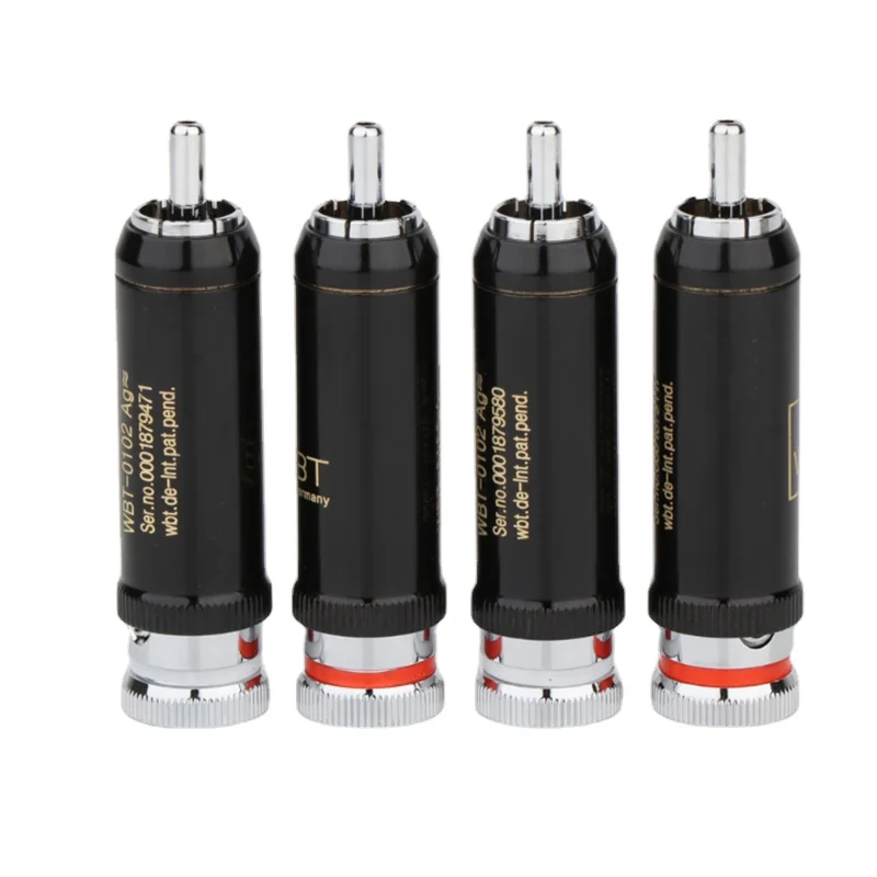 

4 шт. штекеры RCA ZUIDID WBT-0102 родиевые