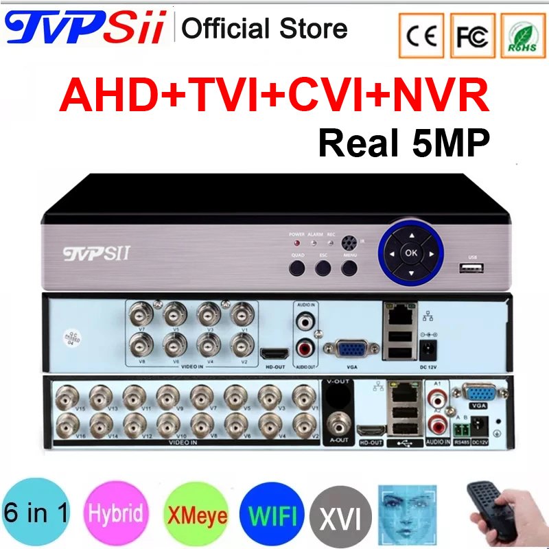 

TVPSii AHD8008R-GS/AHD8016T-GS Видеорегистратор 5Мп