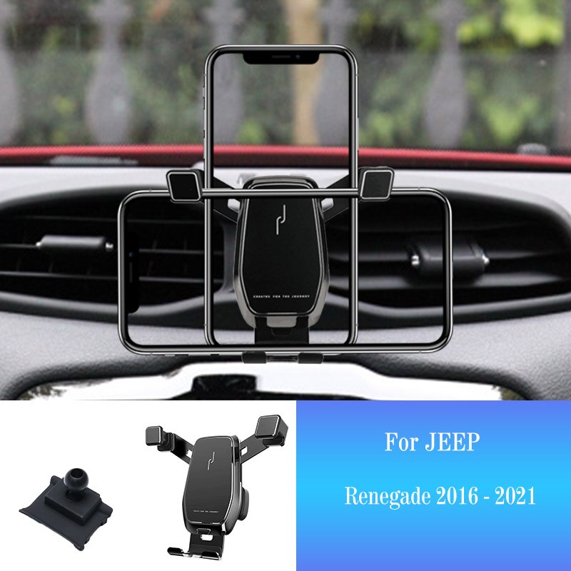 

Автомобильный держатель для мобильного телефона для Jeep Renegade 2016-2021, крепление для смартфона, автомобильный Стайлинг, кронштейн, GPS-подставка, вращающаяся поддержка, аксессуары