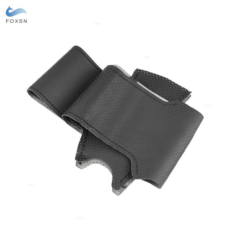 

Для Hyundai Santa Fe 2006 2007 2008 2009 2010 2011 2012 прошитая вручную интерьерная оплетка рулевого колеса автомобиля Перфорированная кожаная отделка