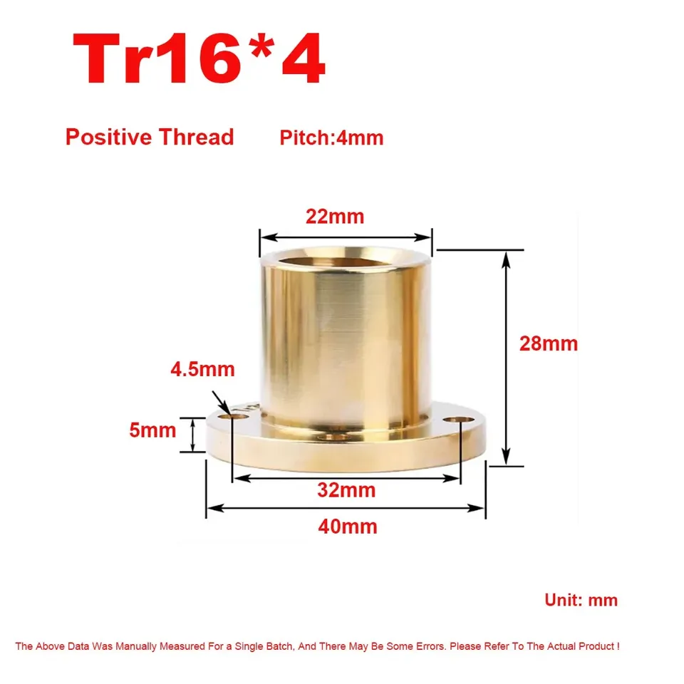 

Медные фланцевые гайки Tr8-Tr28