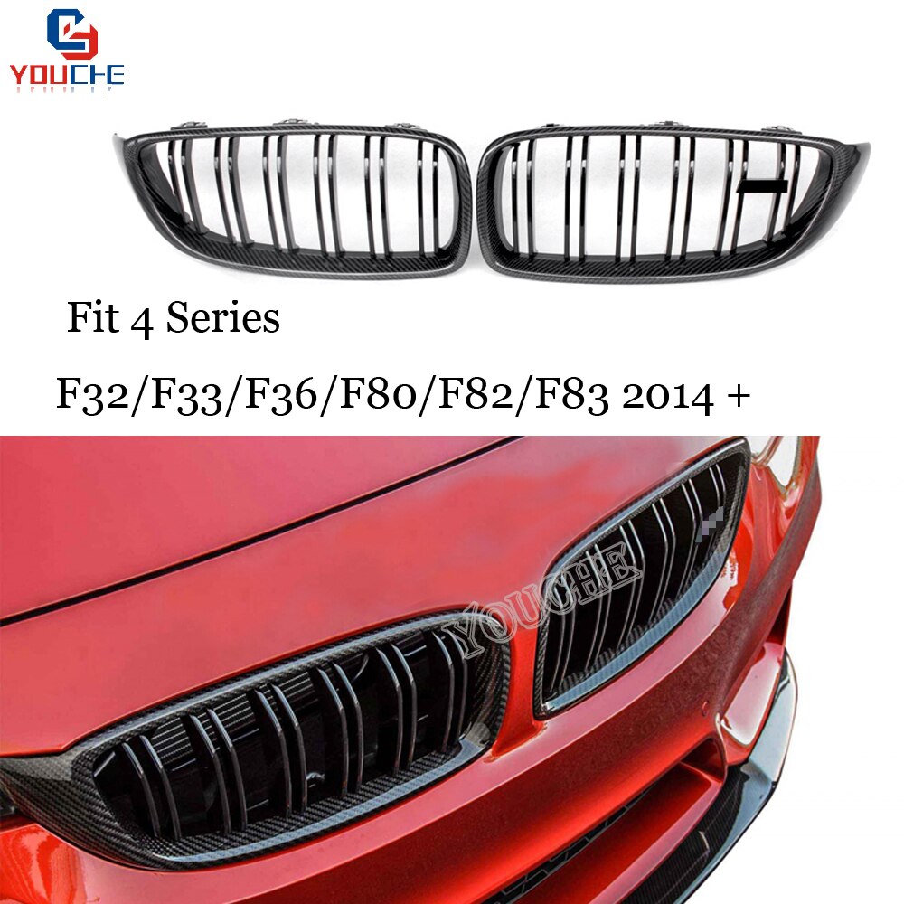 

F32 решетка из углеродного волокна передний бампер решетка для BMW M3 F80 M4 F82 F83 4 серии F32 F33 F36 2014 + 420i 428i 435i M4