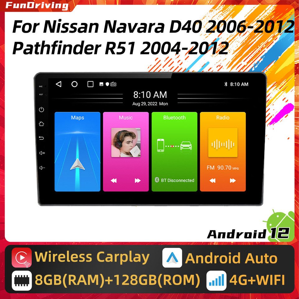 

Автомагнитола 2 Din Android для Nissan Pathfinder R51 2004-2012 Navara D40 2006 - 2012 мультимедийная навигация Carplay Авто Стерео GPS