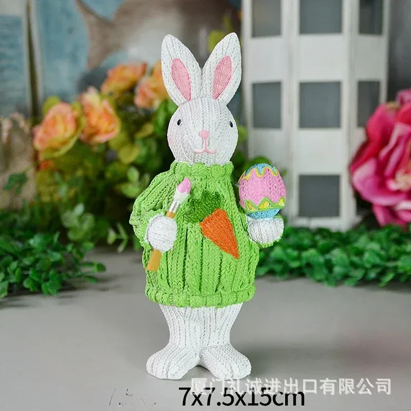 

Декоративный пасхальный кролик из смолы