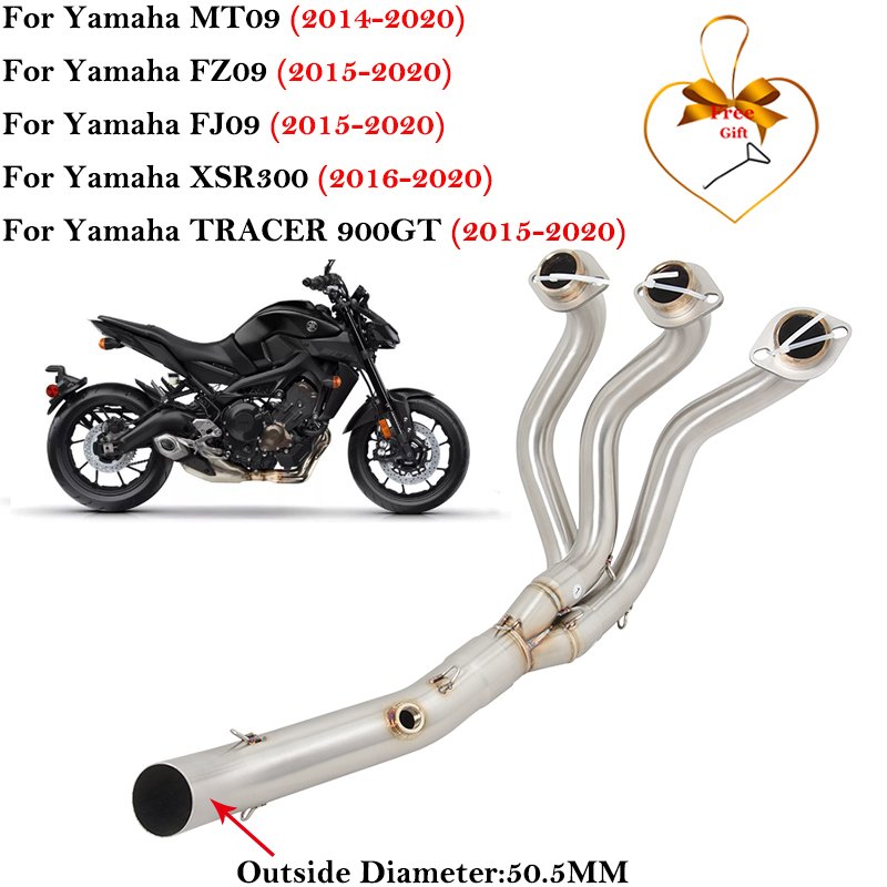 

Для Yamaha MT09 FZ09 FJ09 XSR900 TRACER 900 GT 2014-2020 мотоциклетные системы выхлопной системы, модифицированный глушитель передней трубы