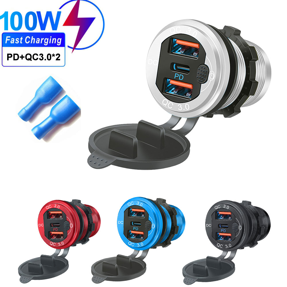 

Автомобильное зарядное устройство с двумя USB-портами, 12 В/24 В