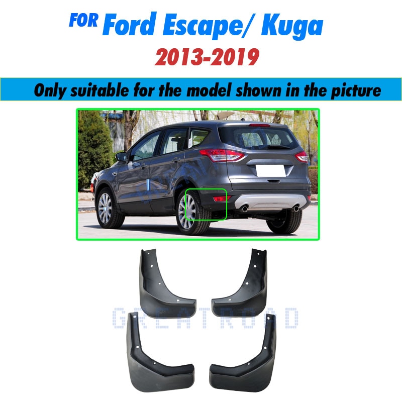 

Комплект брызговиков для Ford Kuga Escape 2013 2014 2015 2016 2017 2018 2019, брызговики, передние и задние брызговики, крыло