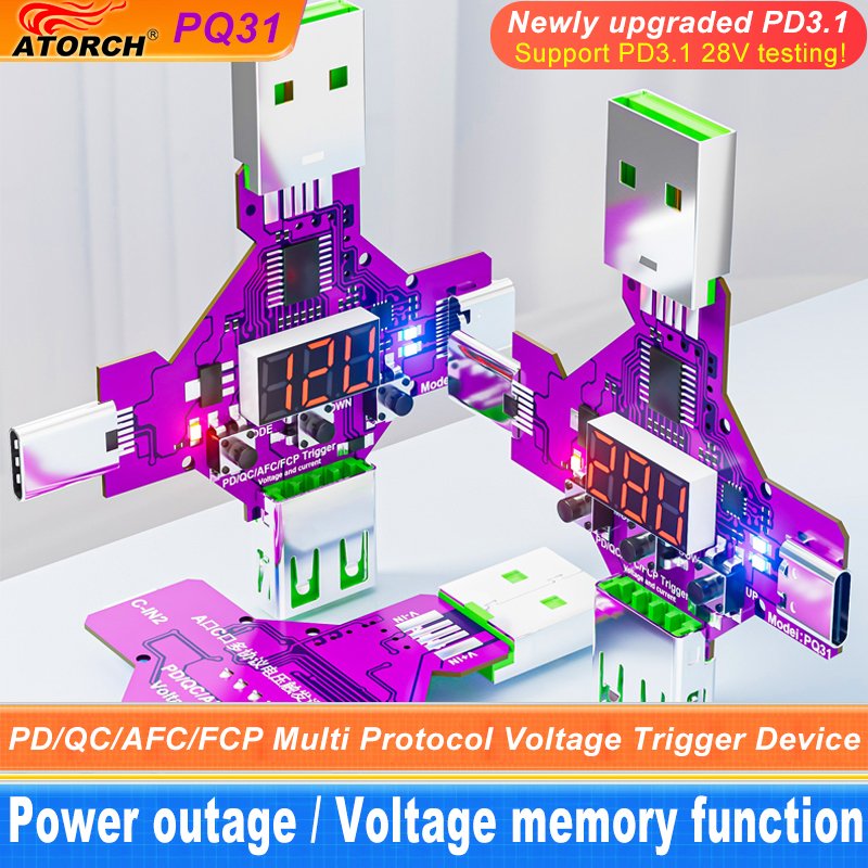 

ATORCH 2 IN 1 PD3.1 28В детектора напряжения