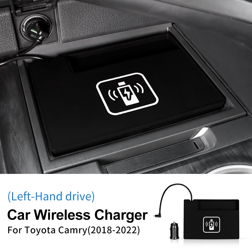 

Автомобильное беспроводное зарядное устройство для Toyota Camry 2018 2019 2020 2021 Быстрая зарядка держатель 15 Вт Зарядное устройство аксессуары