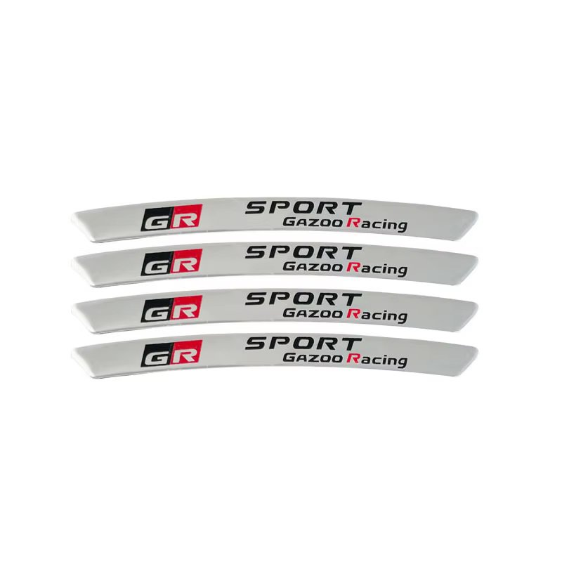 

4 шт. алюминиевая наклейка на колесо автомобиля, эмблема, значок для Toyota GR Sport Logo Gazoo Racing YARiS Corolla RAV4 C-HR Camry Supra Prado
