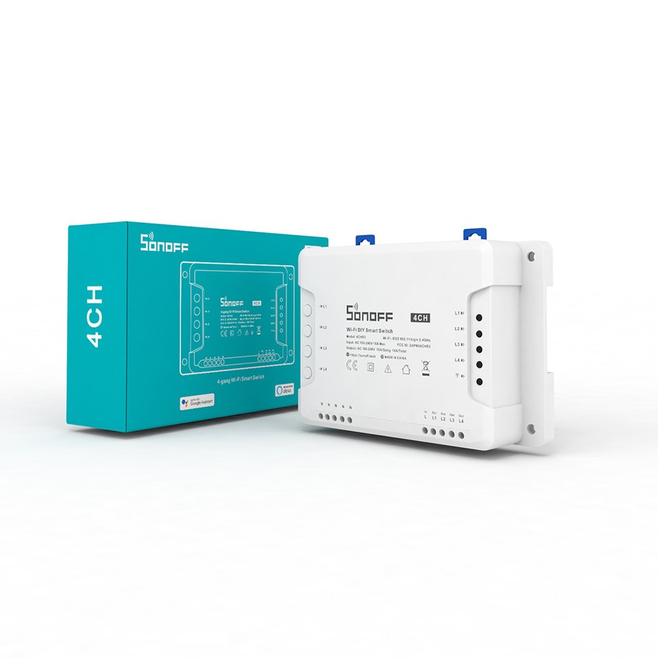 

SONOFF 4CHR3/4CHPROR3 Умный 4-х клавишный выключатель