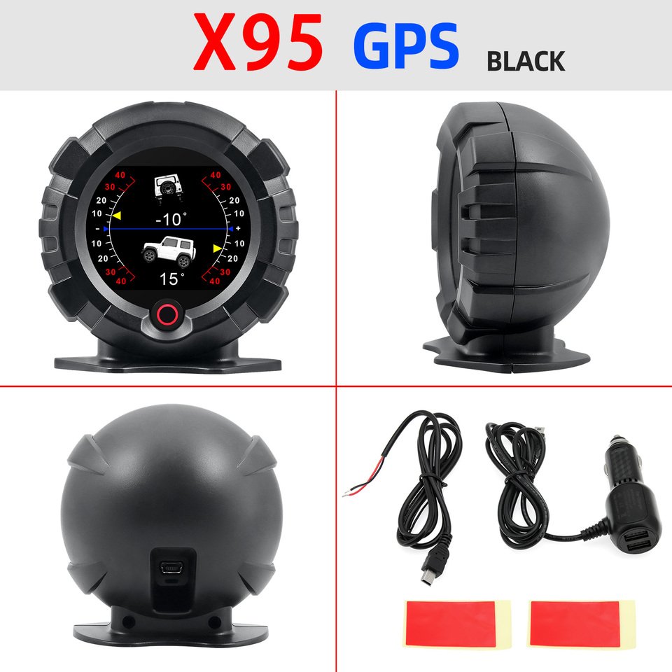 

X95 GPS проекционный дисплей измеритель уклона горизонтальный инклинометр спидометр автомобильный компас шаг наклона угол высота Latitude Longitude