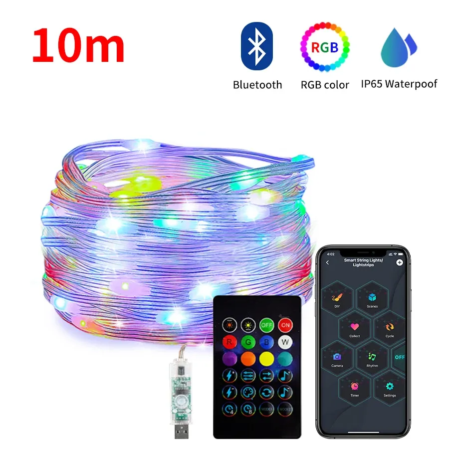 

Bluetooth светодиодная гирлянда Foxanon 5м/10м