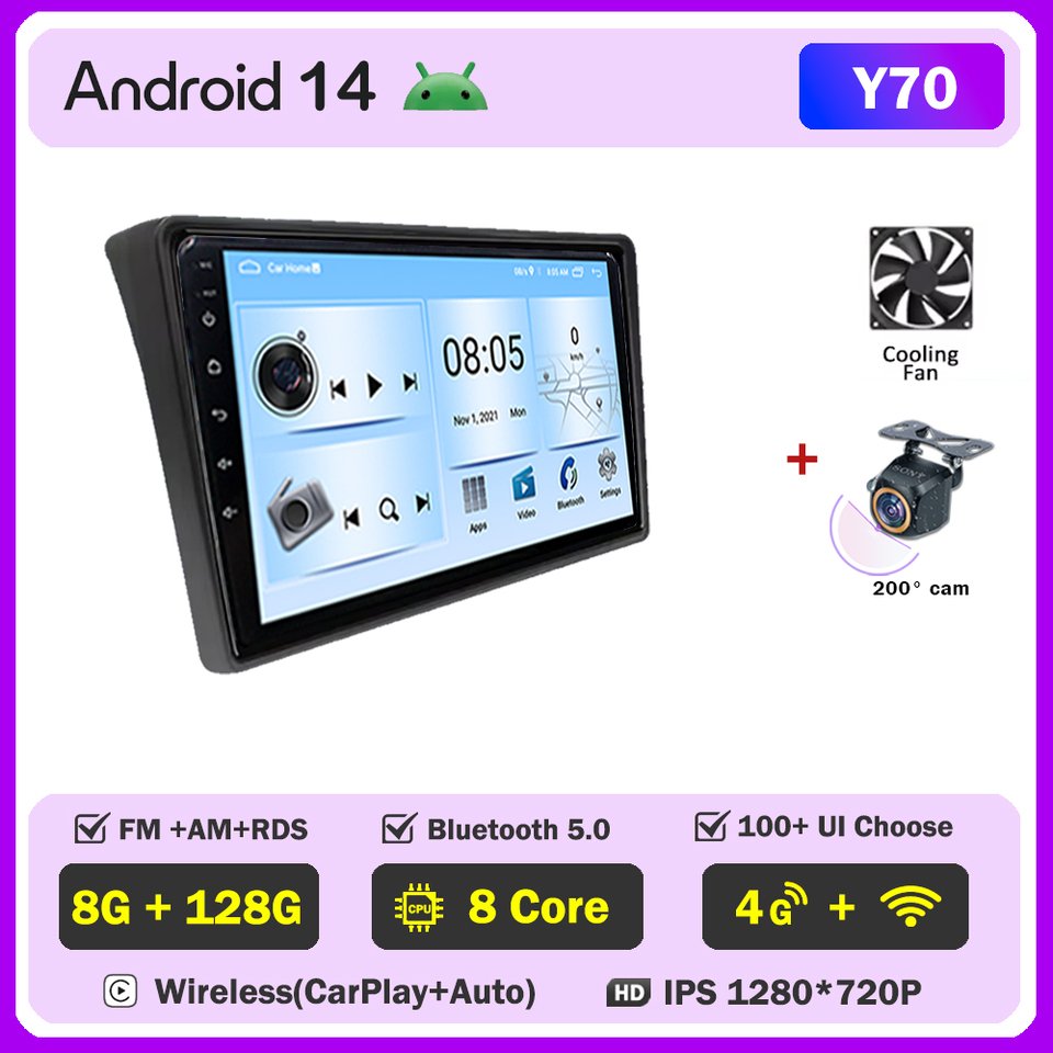 

Автомобиль Android 15 для Fiat Ducato Peugeot Boxer Citroen Jumper 2 2006-2022 Android Автомобильный радиоприемник Мультимедийный плеер Navi GPS DVD 5G