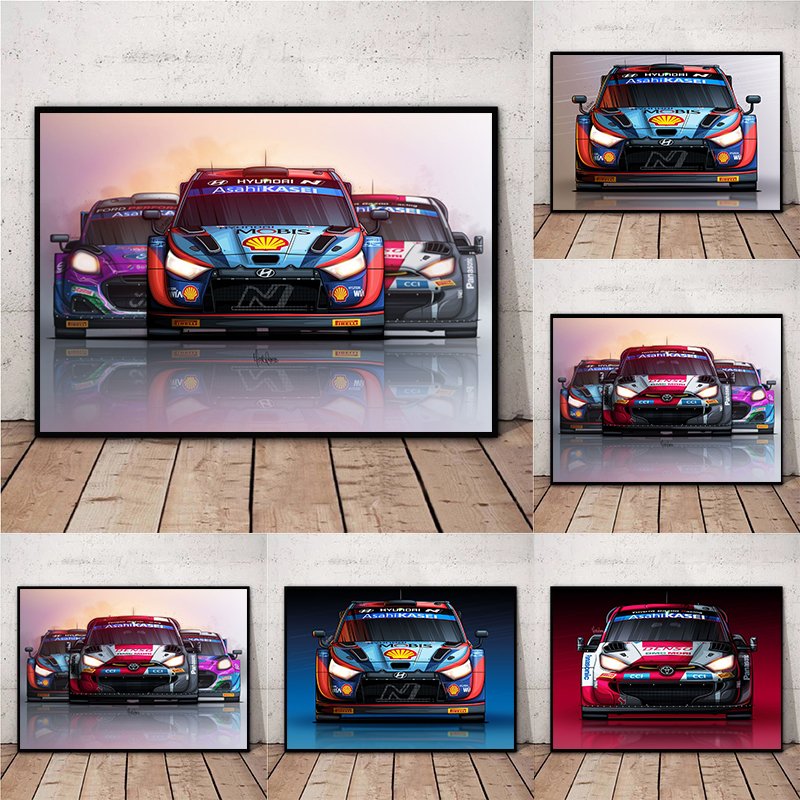 

Печать на холсте "Абстрактная Коллекция С Изображением Марио Рамос WRC 2024 Hyundai i20 Rally 1 WRC"