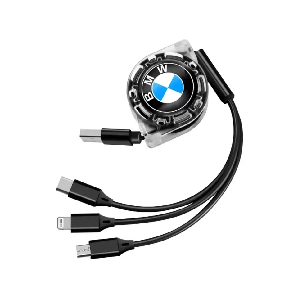 

Быстрое зарядное устройство 3 в 1, USB-кабель для передачи данных, автомобильные аксессуары для BMW M Performance M3 M4 M5 X1 X3 X5 X6 X7 F10 F20 F22 F30 G20 G30