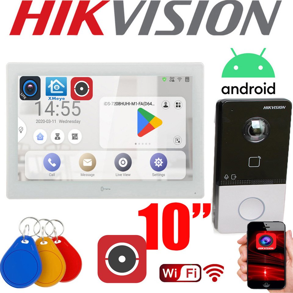 

HIKVISION 10-дюймовый беспроводной видеодомофон