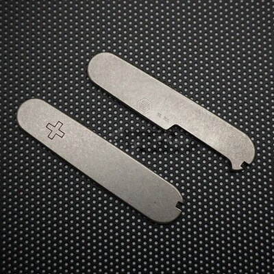 

Сменные весы из титанового сплава на заказ для швейцарского армейского ножа Victorinox 91 мм, 1 пара