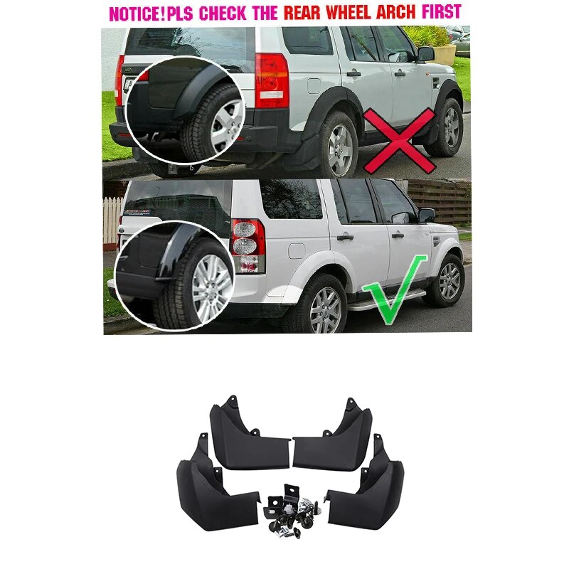 

2009-2017 передние и задние 4 шт. для Land Rover Discovery 4 LR4, брызговики на крыло, брызговики, автомобильные аксессуары