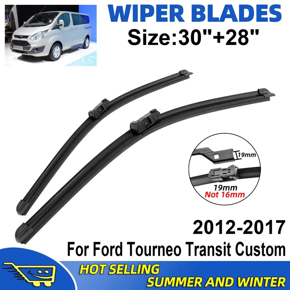 

2 шт., комплект щеток стеклоочистителя для Ford Tourneo Transit Custom 2012-2017, щетки для переднего лобового стекла, аксессуары для лобового стекла