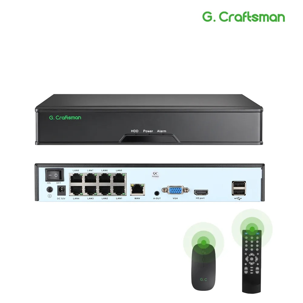 

G.Craftsman 8-канальный сетевой видеорегистратор GX-N8016H1-P8
