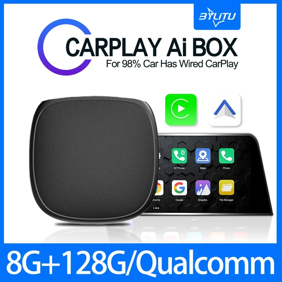 

Carplay Ai Box беспроводной Carplay Netflix Android Box автомобильный мультимедийный плеер CS9Pro 4 ГБ + 64 ГБ аудионавигация для Volkswagen Toyota