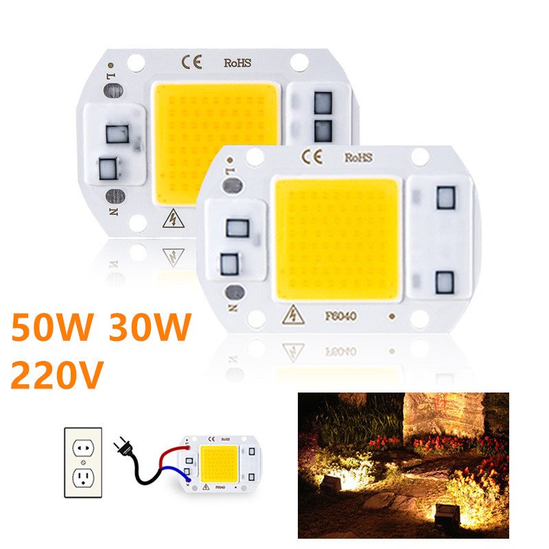 

ammtoo Smart IC COB LED Chip Лампа 30 Вт Теплый Белый 220В