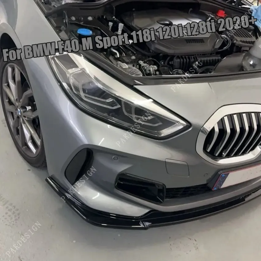 

3 шт. ABS автомобильный передний бампер спойлер для BMW 1 серии F40 118i 120i 128ti M Sport 2020 2021 2022 2023 2024 Splitter Bodykits
