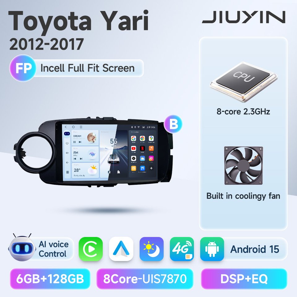 

Автомобильный радиоприемник Android 15 Carplay для Toyota Yaris 2012 2013 2014 2015 2016 2017, навигация, GPS, мультимедийный плеер, стерео WIFI BT Auto