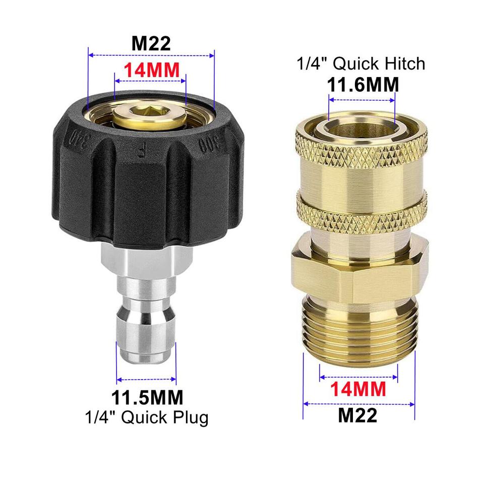 

Набор адаптеров для мойки высокого давления M22 SWIVEL ADAPTOR TO QUICK HITCH 1/4