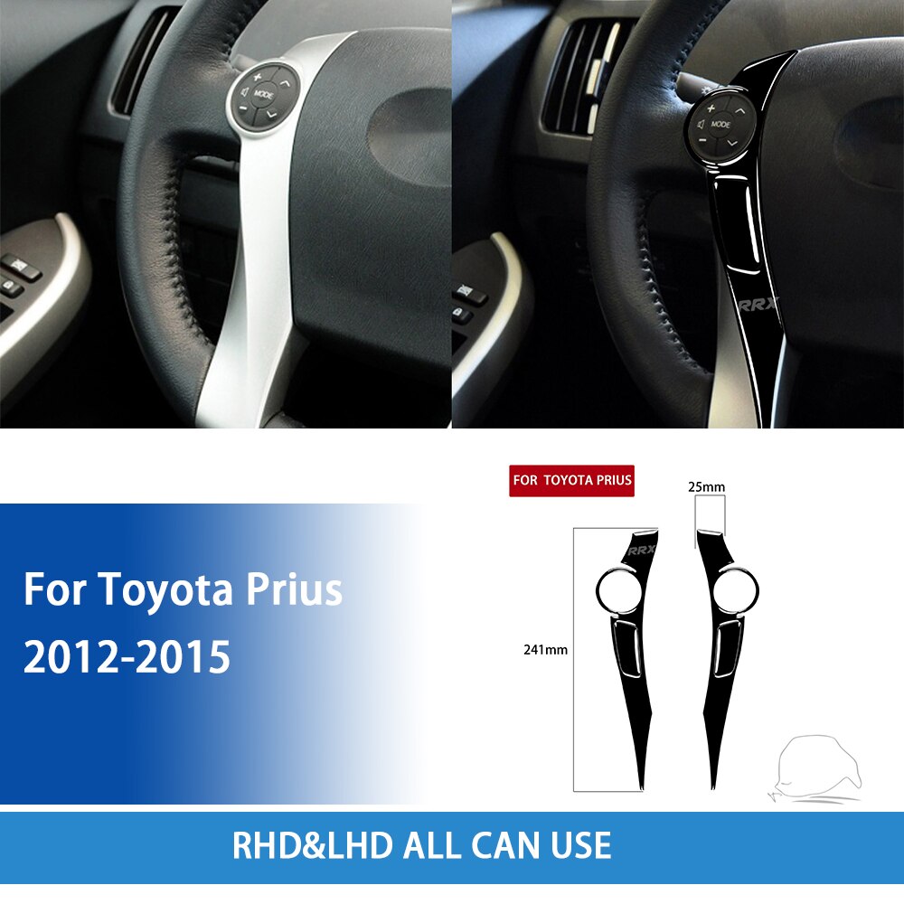 

Для Toyota Prius 2012–2015 автомобильные аксессуары глянцевая черная дверная ручка подлокотник крышка приборной панели фары модифицированная внутренняя наклейка