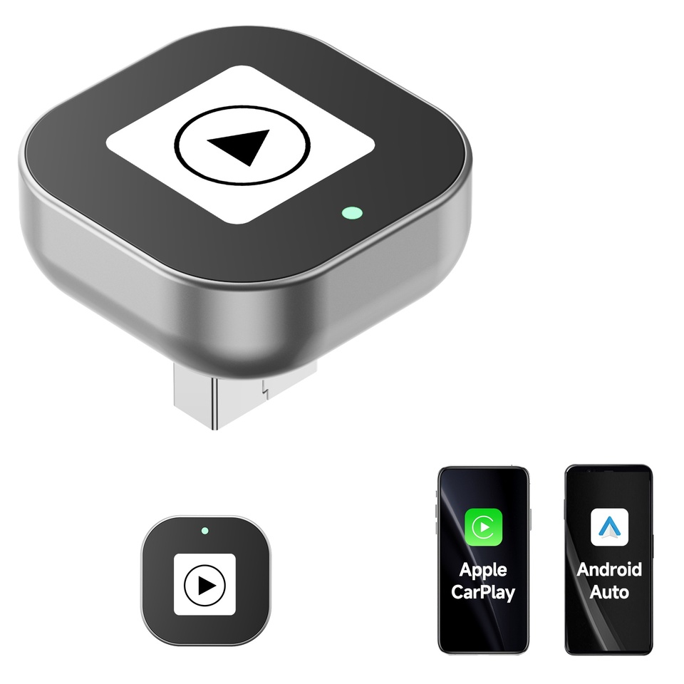 

2 в 1 проводный адаптер CarPlay Plug & Plug с автоматическим подключением преобразует проводные автомобили, совместимый с телефоном iPhone и Android