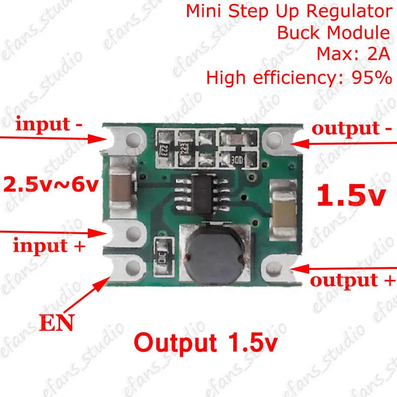 

Mini DC-DC понижающий преобразователь 1.5V 1.8V 3.3V 4.2V 2A