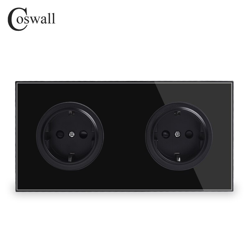 

Coswall стеклянная розетка 16А