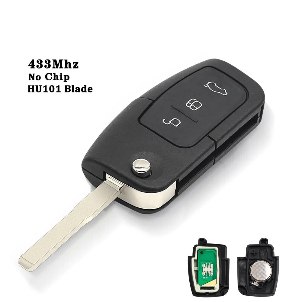 

KEYYOU ASK 433 МГц 4D63/4D60 чип дистанционный ключ для Ford Focus 3 Mondeo C Max S Max Galaxy Fiesta HU101 / FO21 чехол с 3 кнопками
