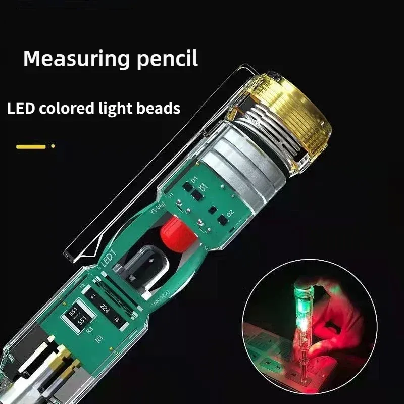 

AC24-250V DC12-24V интеллектуальный тестер напряжения ручка электрическая отвертка тестовый карандаш индукционный детектор мощности индикатор цепи