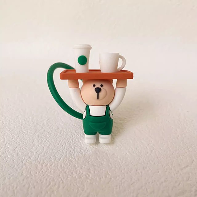 

Silicone Straw Covers Cartoon Bear JONBT