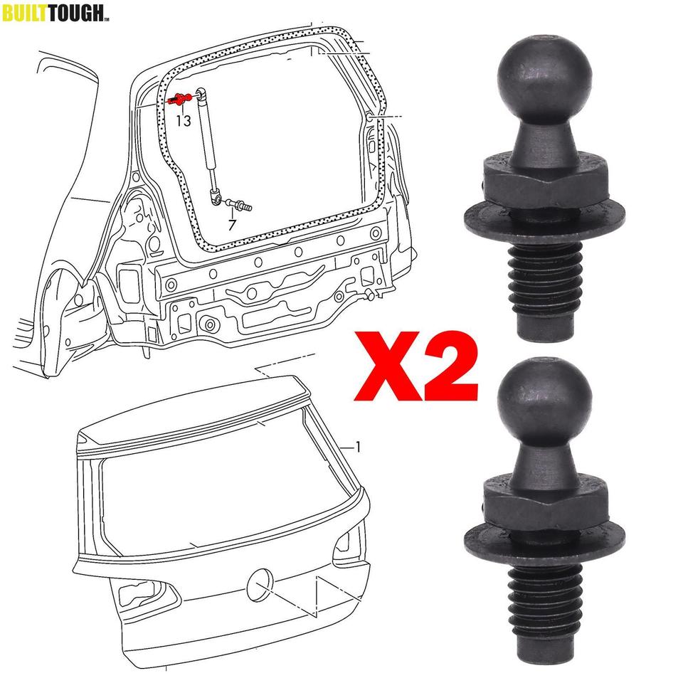 

2 шт. для VW Golf 3 4 5 6 7 MK4 MK5 MK6 MK7 кролик капот капот задняя дверь люк крышка багажника винт стойки шпилька с шариком WHT 006580