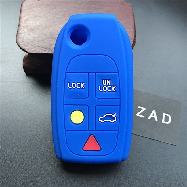 

ZAD силиконовый резиновый чехол для автомобильного ключа, защитный комплект для Volvo S80 S60 V70 XC70 XC90 D05, складной флип-держатель с 5 кнопками, дистанционный ключ