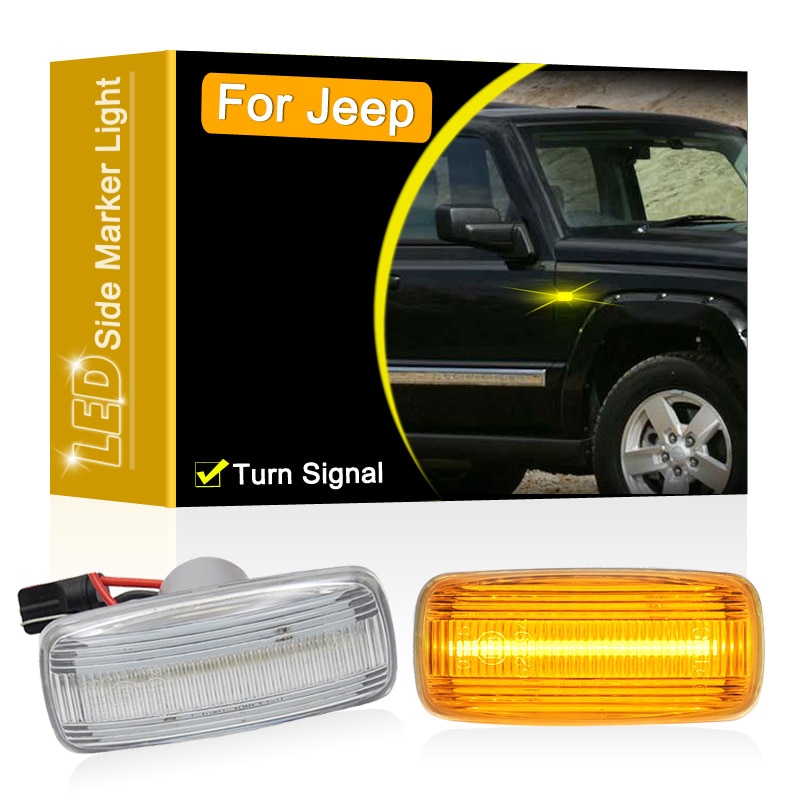 

Светодиодная боковая лампа 12 В с прозрачными линзами в сборе для Jeep Commander Patriot Compass Liberty Grand Cherokee, поворотный сигнал