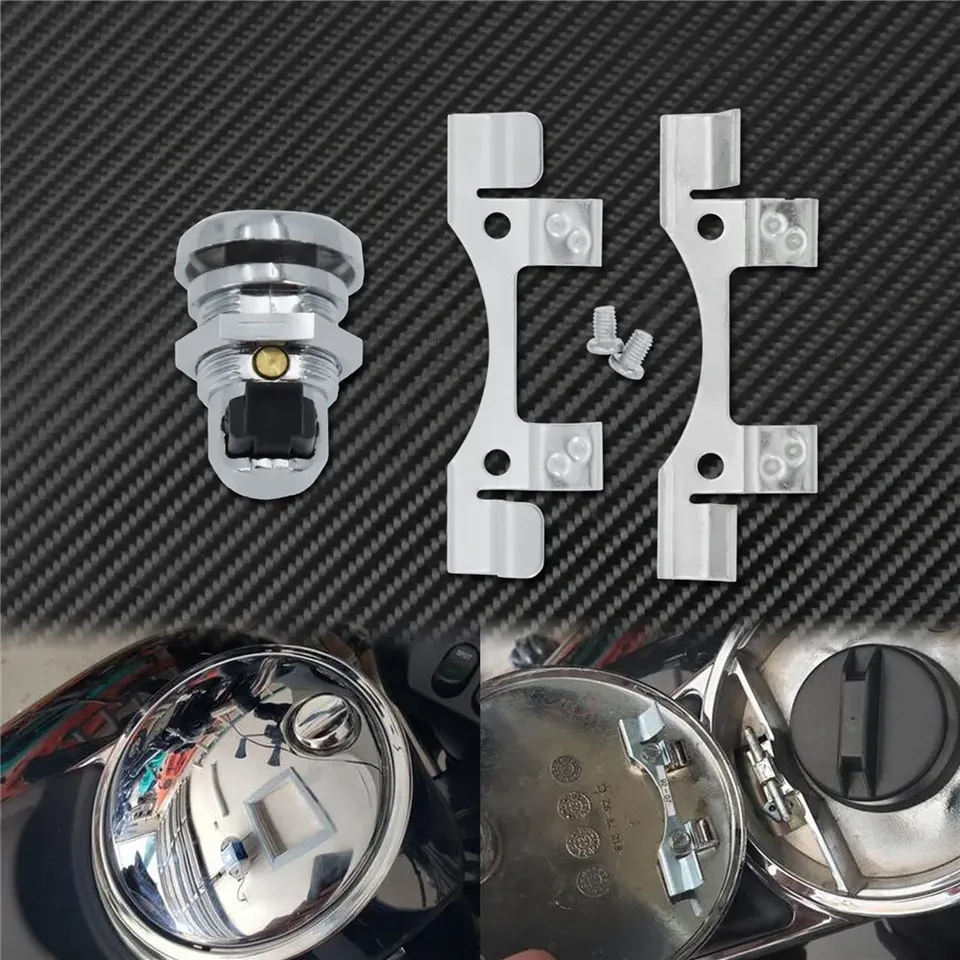 

Зажим для топливной двери мотоцикла, кнопка для Harley Touring Road King FLHR Street Electra Glide FLTRX FLHT, комплект крышек для бензобака