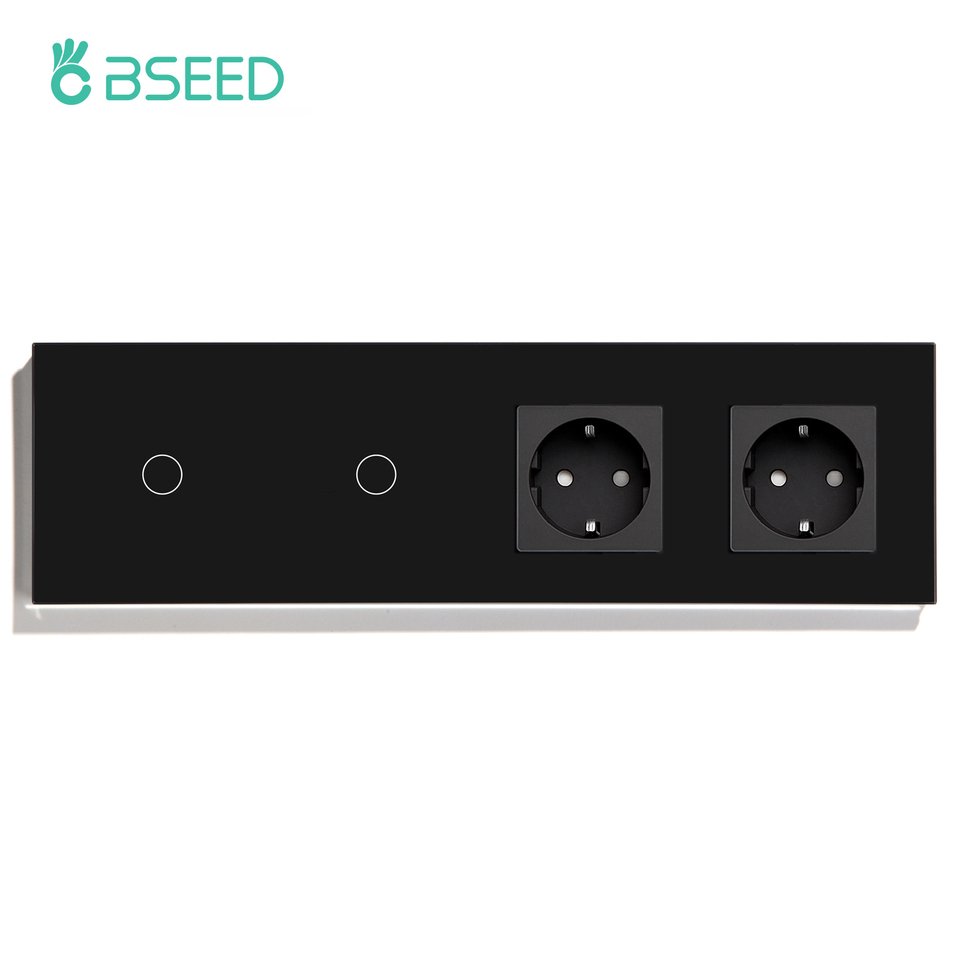

BSEED Сенсорные выключатели света с розетками синие