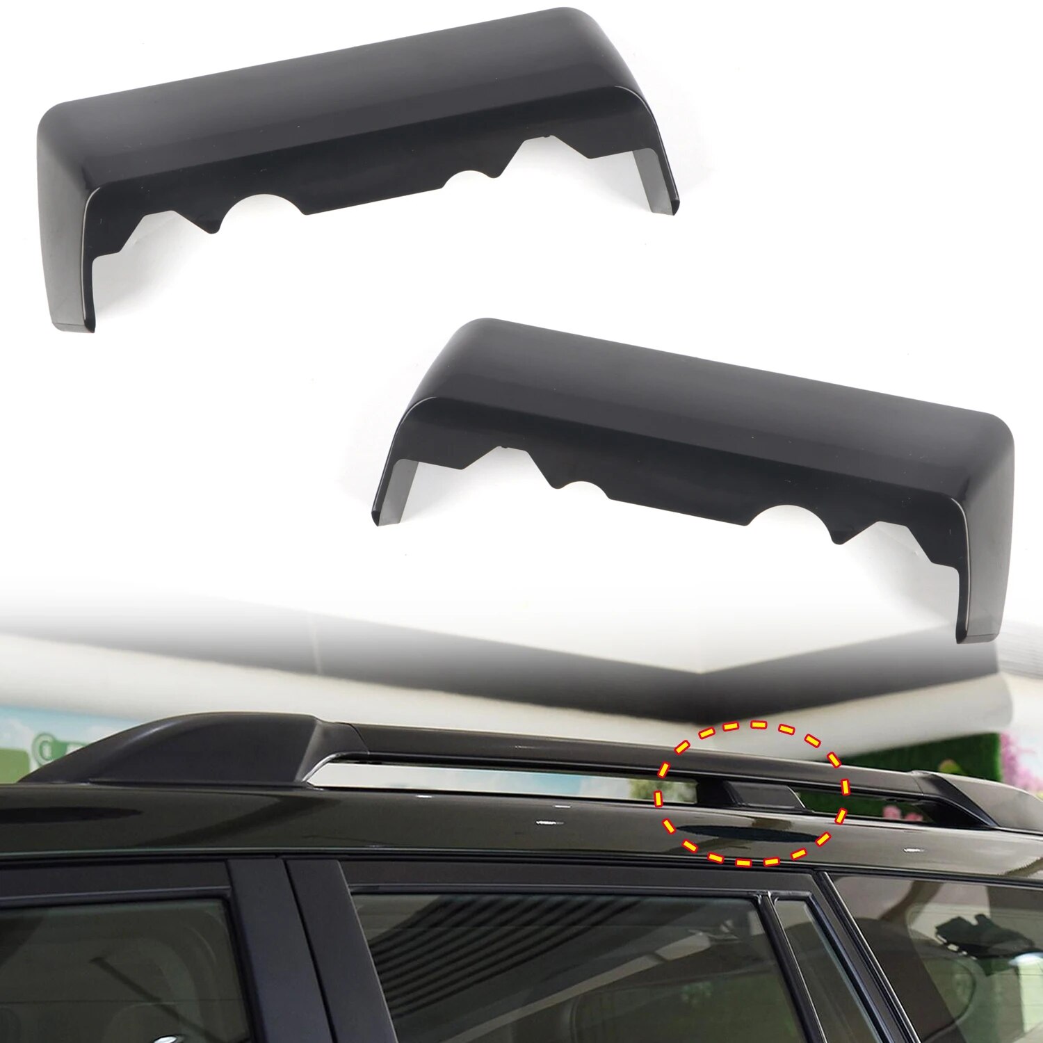 

Для Toyota Land Cruiser Prado J120 2003-2009/J150 2010-2018 автомобильные аксессуары ABS багажник на крышу направляющие защитная крышка для багажника