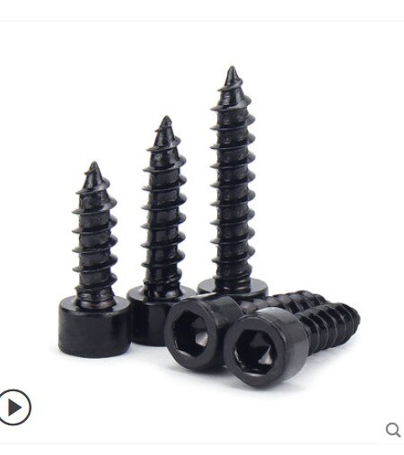 

M2 M2.6 M3 M3.5 M4 M5 M6 Шестигранная головка с шестигранным отверстием Самонарезающий винт 8.8 класс черный/никель цинковый стандарт для динамика