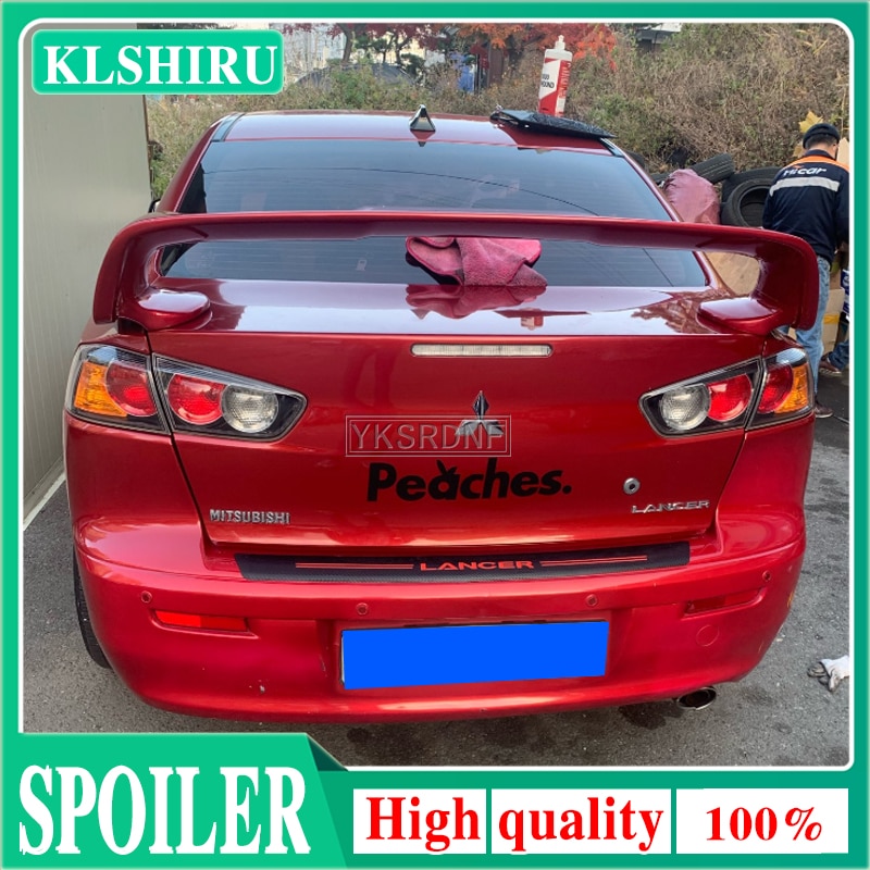 

Черный спойлер для Mitsubishi LANCER EVO 2008-2015 ABS Материал грунтовка цвет заднее крыло автомобиля украшение