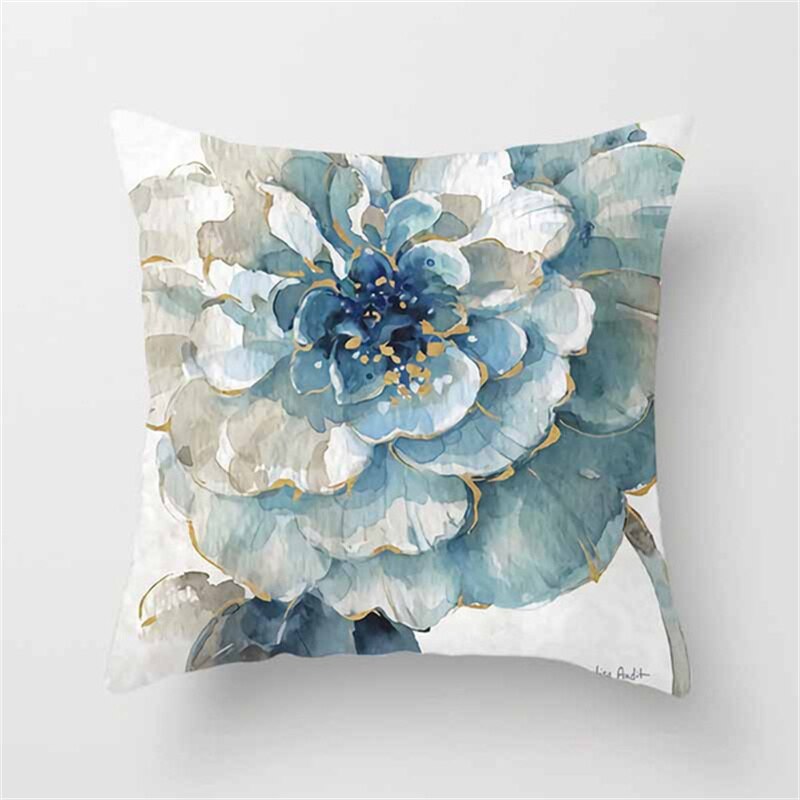 

Декоративная наволочка Blue Flower Polyester Velour 45x45 см
