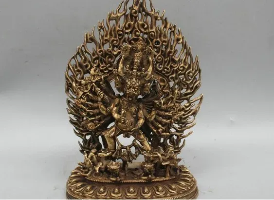 

Бронзовая статуя Будды Yamantaka Lord of Hell JINHONGBO