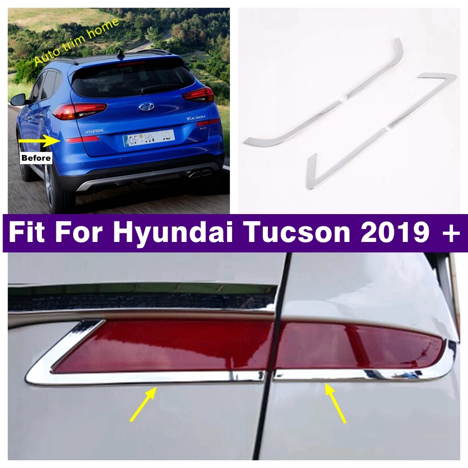 

Задний бампер, противотуманные фары, декоративные полосы, накладка для Hyundai Tucson 2019 2020, хромированные аксессуары, комплект для внешнего ремонта